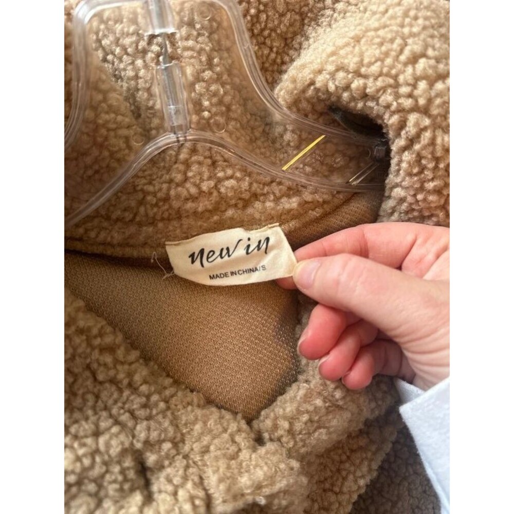 Tan teddy hoodie - Picture 6 of 6